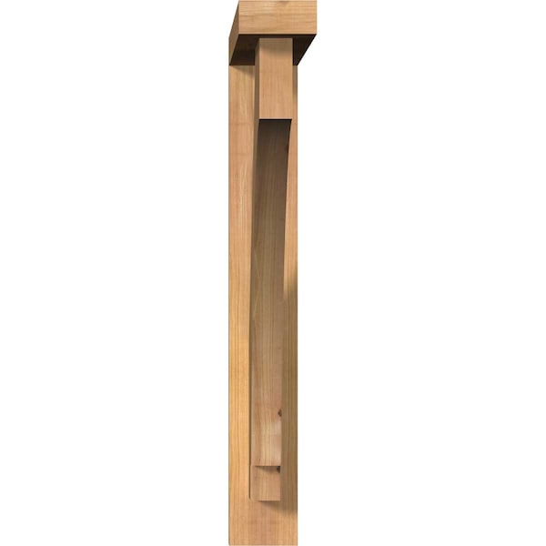 Imperial Block Smooth Bracket W/ Offset Brace, Western Red Cedar, 3 1/2W X 22D X 26H